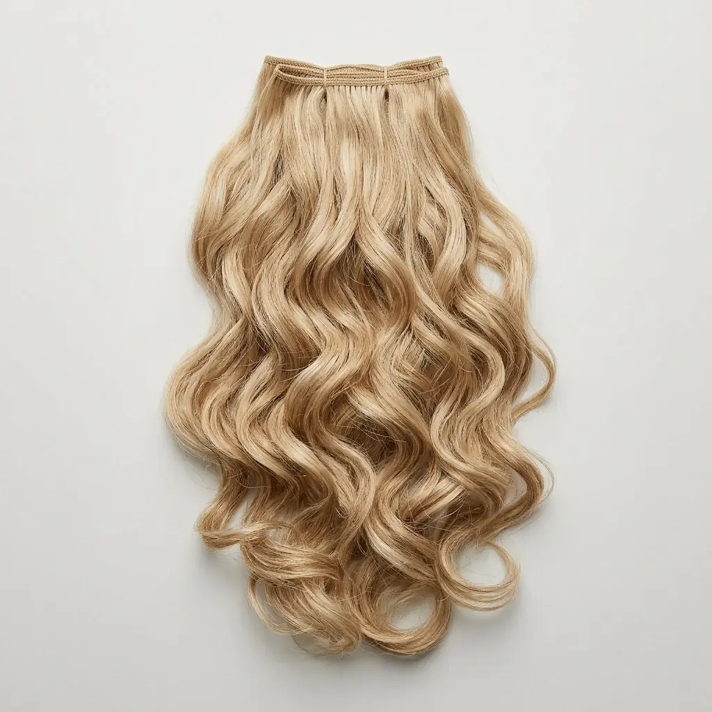 Typical European blonde hair extension